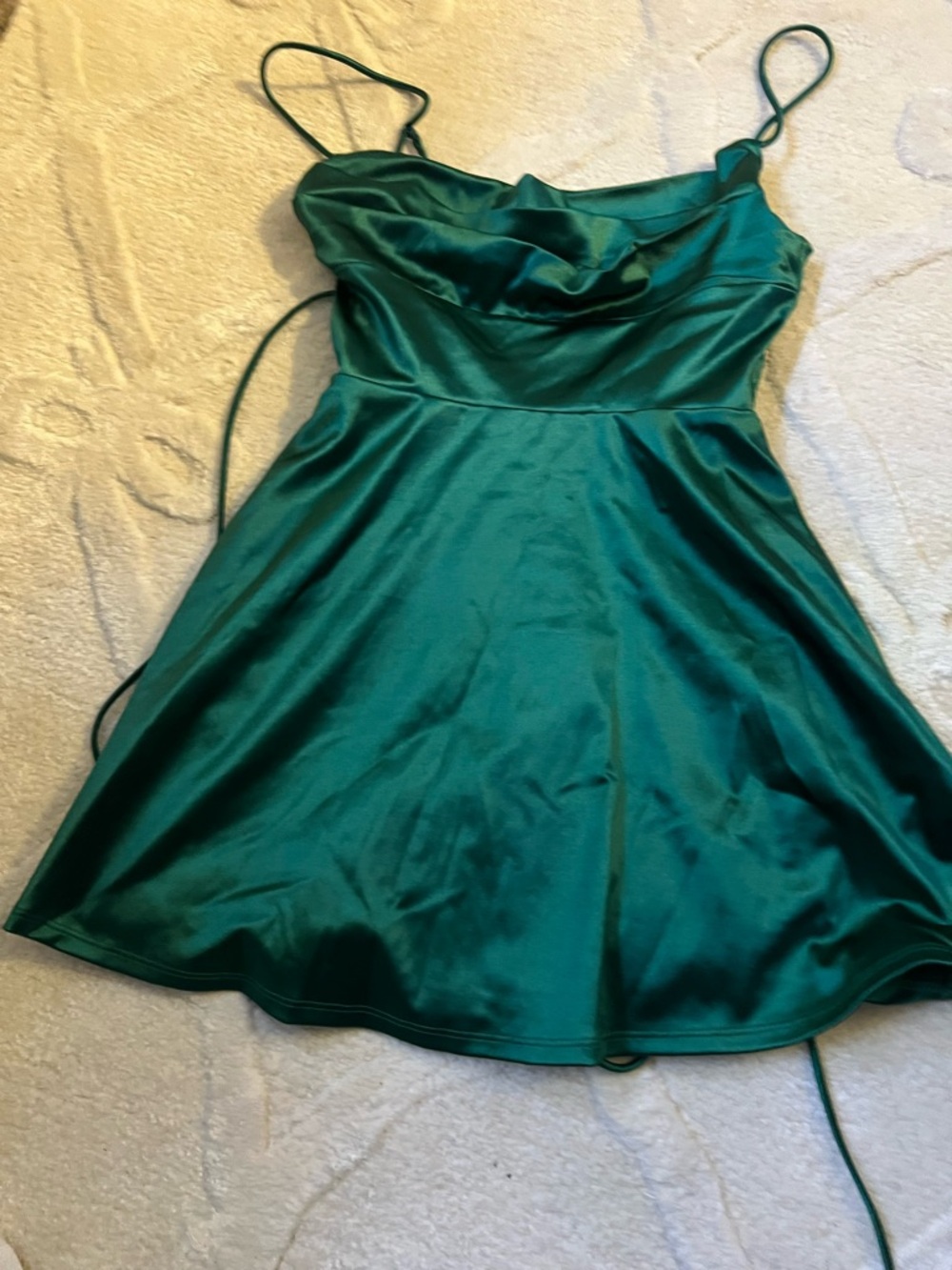 Lucy in the Sky Teal Satin Slip Dress